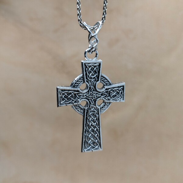 Closeup of Celtic Cross on Chain